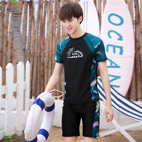 🇲🇾stock Kl Plus Size Couple Swimsuit Women Men Short Sleeve Swimming