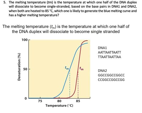 Solved 5 The Melting Temperature Tm Is The Temperature At