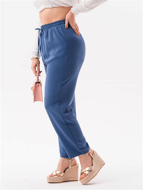 Womens Culotte Pants Plus Size Plr158 Blue Modone Wholesale Clothing For Men