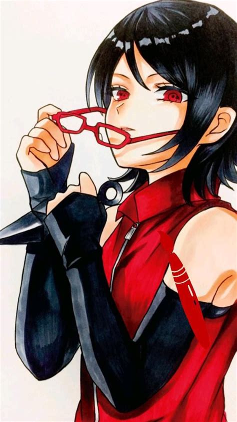 Sarada Uchia Uchiha Naruto Anime Naruto