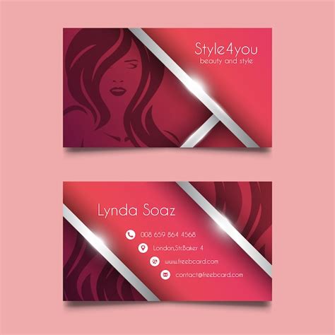 Tarjeta Corporativa De Belleza Vector Gratis