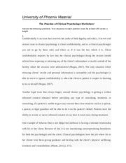 Practice Of Clinical Psychology Worksheet TeamBWeek4 The Practice Of