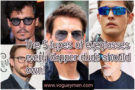 The 5 Types Of Eyeglasses Every Dapper Dude Should Own