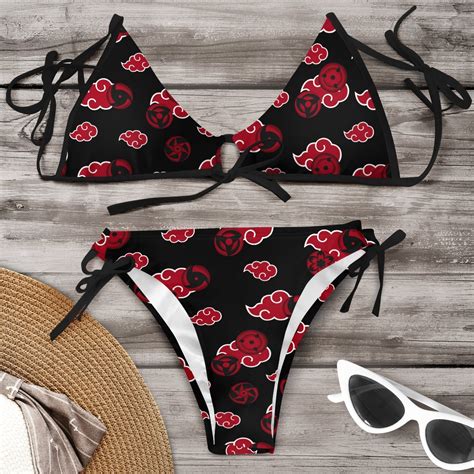 Naruto Swimsuits Akatsuki Sharingan Bikini Swimsuit Fdm Anime Swimsuits