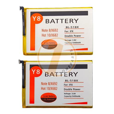 Jual BATTERY BATRE BATERAI INFINIX NOTE 8 HOT 10 HOT 11 X662 X682 X692 BL 51BX Y8 DOUBLE POWER