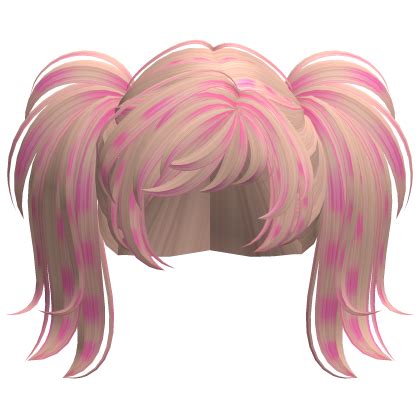 Scene Emo Fluffy Pigtails Blonde And Pink Roblox