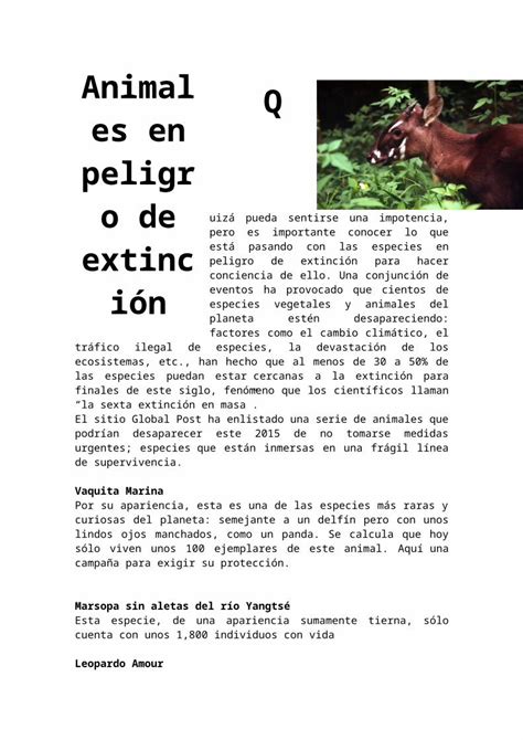 DOCX Animales en Peligro de Extinción DOKUMEN TIPS