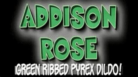 Addison Rose Green Ribbed Pyrex Dildo IPOD VERSION X In Size Amateur Adventures