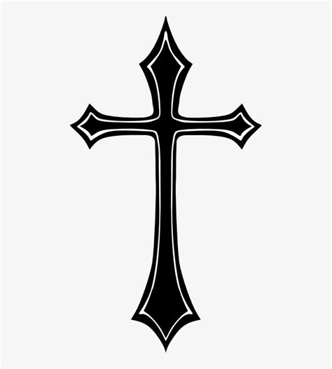 Gothic Cross Cross Tattoo Png Transparent Png 473x832 Free