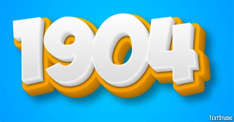 1904 Text Effect and Logo Design Number