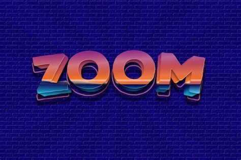 Premium Vector Zoom Editable Text Effect