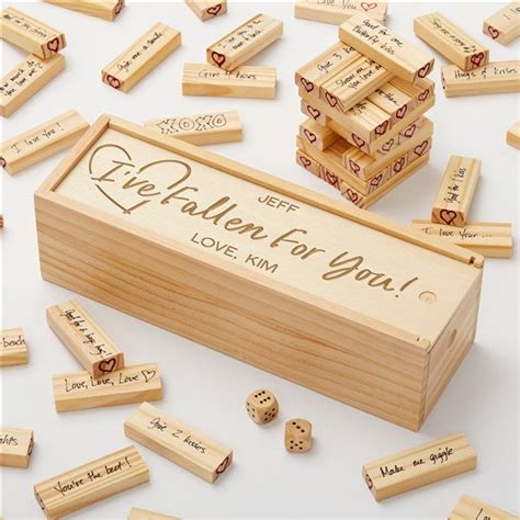 Our Love Personalized Jumbling Tower Game With Wood Case