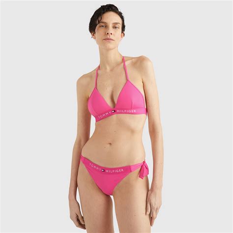 Tommy Hilfiger Side Tie Cheeky Kad N Pembe Bikini Alt Kadin Mayo