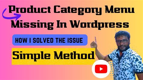 Product Category Menu Missing In Wordpress How To Fix Woocommerce