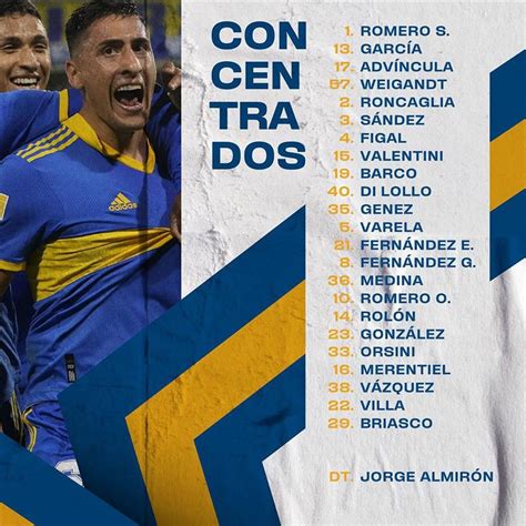 Formación de Boca Juniors ante River Plate por la fecha 15 de la Liga