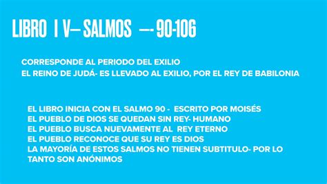 Divisi N Del Libros De Los Salmos Antiguo Testamento Ppt