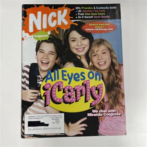 Nick Nickelodeon Magazine February 2008 Icarly Miranda Cosgrove Pranks