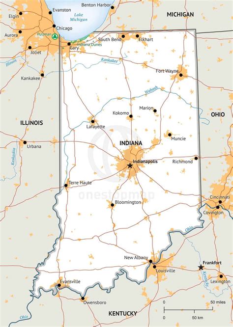 Indiana State Map Printable