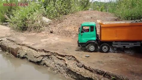 MOBIL TRUK HINO 500 OLENG JATUH KE SUNGAI MINIATUR TRUCK RC SCANIA