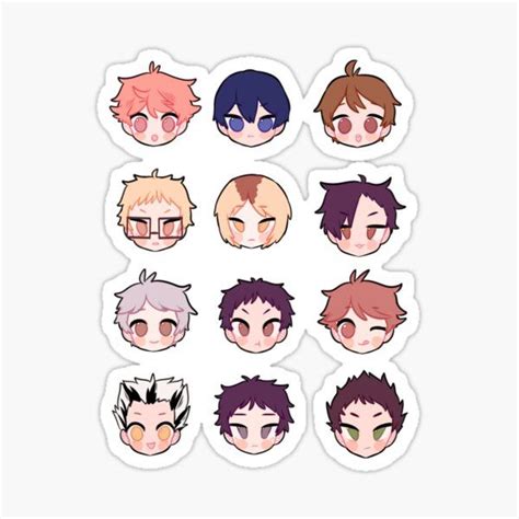 Pegatinas Haikyuu Chibi Pegatinas Bonitas Haikyuu Chibi Pegatinas