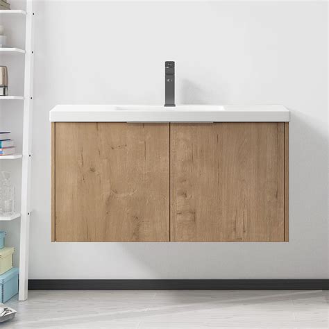 Buy Yoluckea 36 Wall Ed Bathroom Vanity With Sink Modern Floating