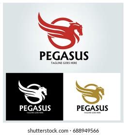 Pegasus Logo Design Template Vector Illustration Stock Vector (Royalty ...