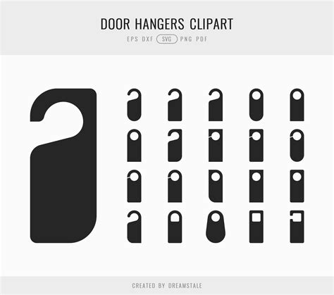 Door Hangers Svg Clipart Silhouettes Dreamstale