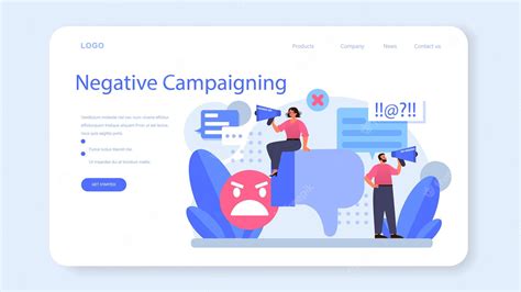 Premium Vector Negative Campaigning Web Banner Or Landing Page Brand