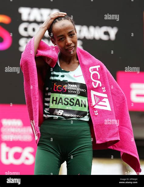 Sifan Hassan After Winning The Womens Elite Race During The Tcs London