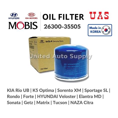 Hyundai Kia Oil Filter For Naza Citra Hyundai Elantra