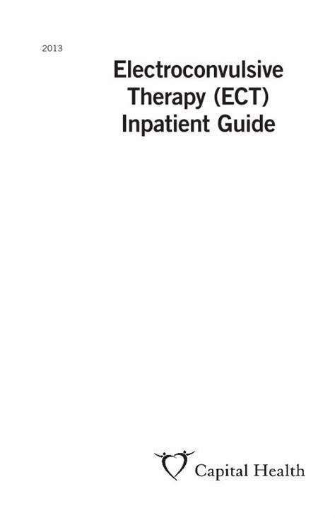 Pdf Electroconvulsive Therapy Ect Inpatient Guide