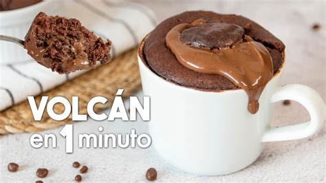 VOLCÁN de CHOCOLATE en TAZA 1 minuto en el MICROONDAS YouTube