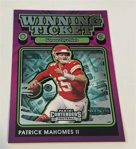 Panini Contenders Patrick Mahomes Wt Pma Winning Ticket Insert Ebay