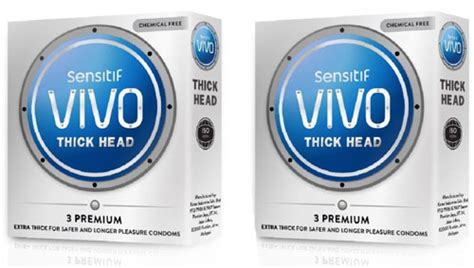 Jual VIVO KONDOM SENSITIF THICK HEAD PREMIUM ISI 3 CONDOM ALAT