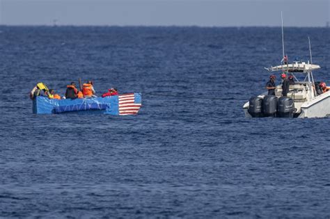 Cuban Exodus Coast Guard Rescues Would Be Migrants Adrift In Us Theme