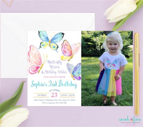 Butterfly Invitations Butterflies And Flowers Butterfly Birthday