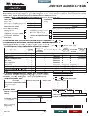 Su En F Pdf Instructions Employment Separation Certificate