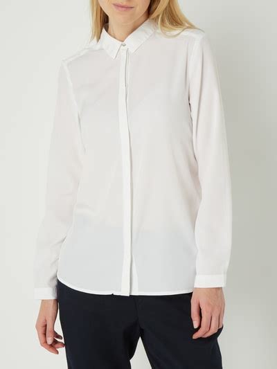 Montego Bluse Mit Verdeckter Knopfleiste Weiss Online Kaufen