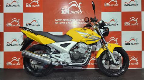 Honda CBX 250 Twister 2008 Amarela KM Motos Sua Loja De Motos Seminovas