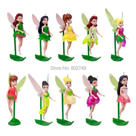 10pcs Lot Tinkerbell Fairy Dolls Tinker Bell Pvc Figures Toys For