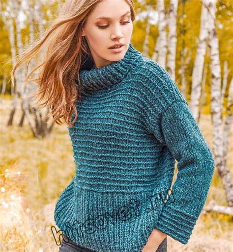 Модный свитер 2019 спицами | Easy sweater knitting patterns, Knitting ...