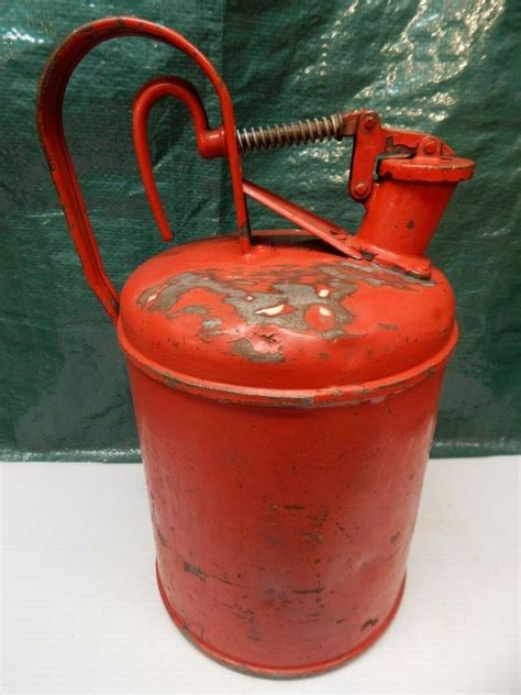 Vintage Old Protection Safety By Geo W Diener Mfg 2 Gal Gasoline