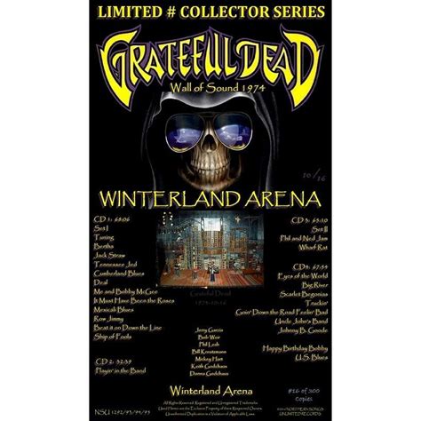 Live Winterland Arena 1974 October 16 Ltd 4cd By Grateful Dead Cd X 4