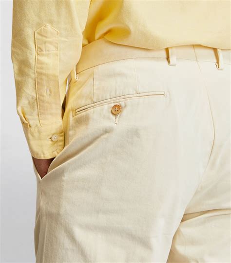 Mens Polo Ralph Lauren Ivory Stretch Cotton Twill Chinos Harrods Uk