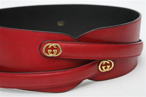 Red Leather Gucci Wide Waist Belt SATURDAY SALE | Gucci belt, Belt, Mens belts