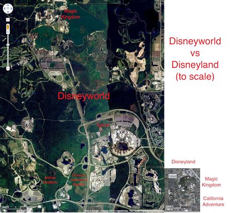 Disney World Vs Disneyland Scale Walt Disney World For Grownups