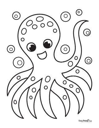 Octopus Coloring Pages - 30 Printable Sheets - Easy Peasy and Fun