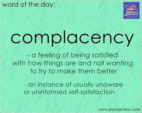 Complacency Definition