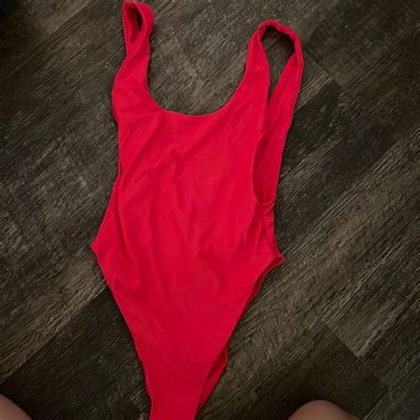 Aerie Swim Hot Pink Never Worn Arie Peice Bathing Suit High Side