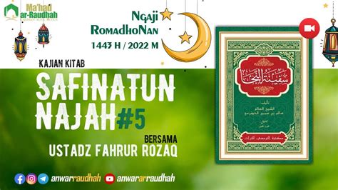 Kajian Kitab Safinatun Najah Eps 5 Syarat Syarat Sholat Ustadz